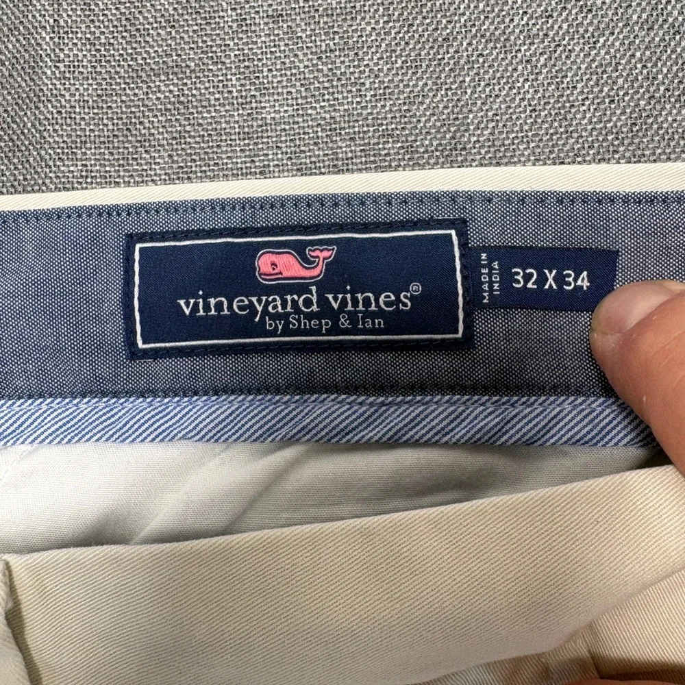 Vineyard Vines Breaker Pants Bundle Mens 32x34 Navy Blue Khaki Chino (Lot of 2)